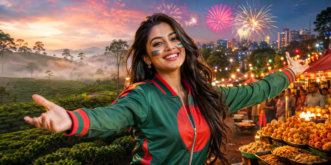 সিলেটের চা বাগান পটভূমিতে ক্রিকেট বেটিং করছেন একজন ব্যবহারকারী